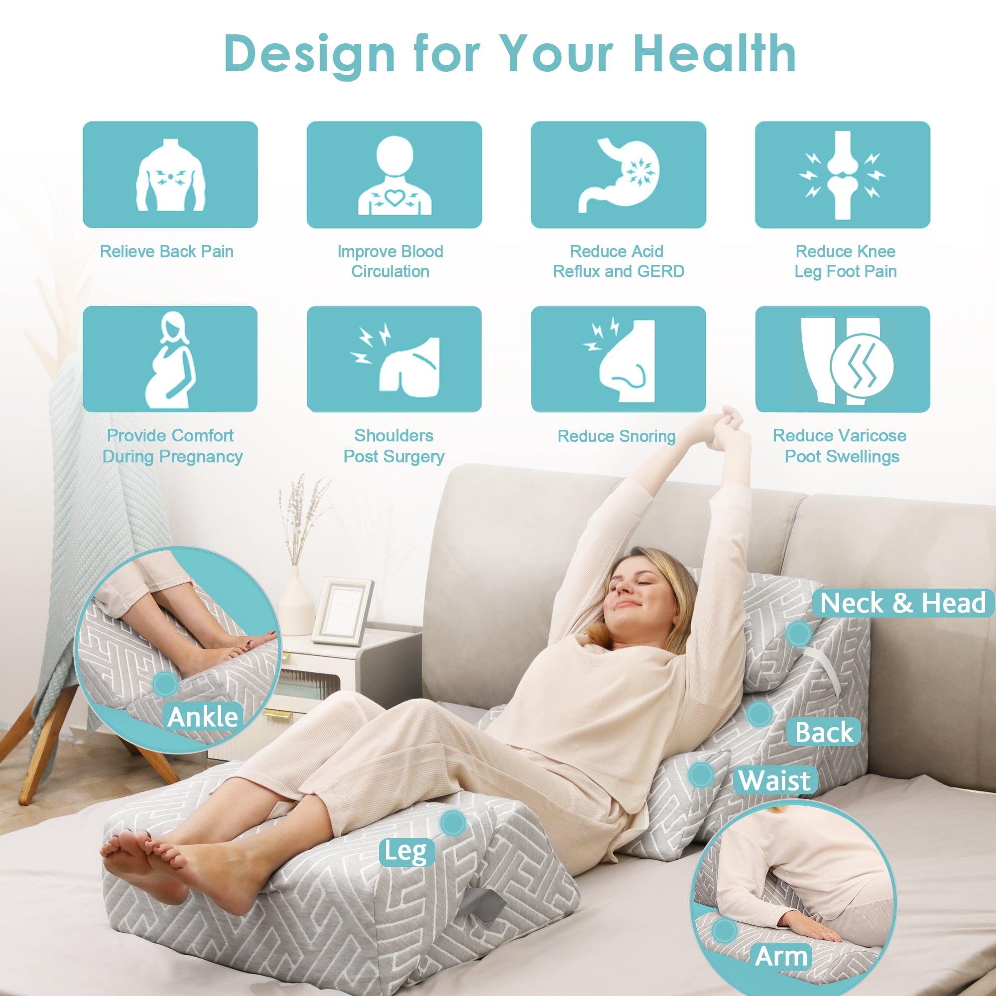 Pillow to top reduce acid reflux