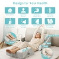 thumbnail image 6 of Tolead 6pcs Adjustable Orthopedic Bed Wedge Pillow Set, Sleeping, Sitting Pillow, Gray, 6 of 9