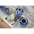 thumbnail image 2 of CC Home Furnishings Floral Bird Porcelain Vase - 13" - Blue and White, 2 of 9