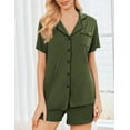 thumbnail image 2 of Avidlove 2 Pack Womens Pajamas Set Button Down Summer Sleepwear Short Sleeve Pjs with Shorts Loungewear Set, 2 of 7