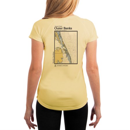 - Outer Banks Chart Women's UPF 50+ UV/Sun Protection Short Sleeve T-Shirt