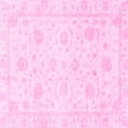 thumbnail image 1 of Ahgly Company Indoor Square Oriental Pink Traditional Area Rugs, 6' Square, 1 of 4