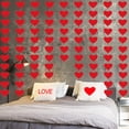thumbnail image 3 of Guirnalda de fieltro para fiestas, 72 corazones rojos, decoración de San Valentín, 3 of 7