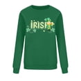 thumbnail image 3 of Uootdi Chandails de la Saint-Patrick pour Femmes Col Rond Manches Longues Imprimé Graphique Vacances Coupe Ample Célébrations Parade Décontracté Quotidien Pulls Cadeau, 3 of 6