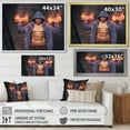 thumbnail image 3 of Designart "Builder With Fiery Dumbbells" Aerobic & Bodybuilding Picture Framed Wall Art Living Room, 3 of 5