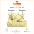 thumbnail image 4 of SGI Bedding 3 Piece Cotton Diamond Ruffle Duvet Cover Rust Solid 600TC Calking, 4 of 8