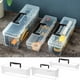thumbnail image 1 of Organizador de caja de almacenamiento de herramientas | Plástico transparente, estuche largo portátil | Contenedor de tornillo y accesorio, sello de tapa de presión, fácil de limpiar, multiusos para, 1 of 2