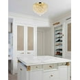 thumbnail image 5 of Century 4 light Gold Flush Mount Clear Royal Cut Crystal, 5 of 8