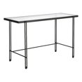 thumbnail image 1 of Henn&Hart Modern Metal Desk with Tempered Glass Top in Black, 1 of 3