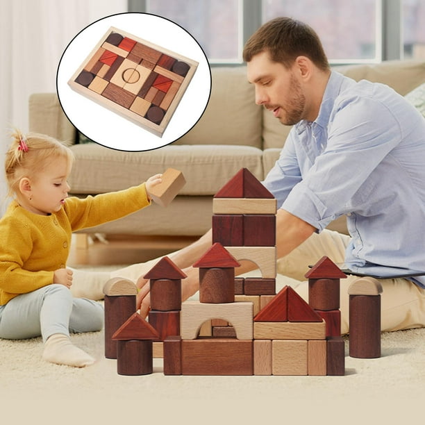 Bloques de construcción para niños, juguetes educativos para , educación temprana, reconocimiento de formas, montaje de aprendizaje, coordinación perfke Bloques de construcción
