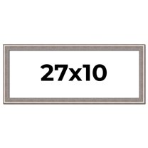 27x10 Frame Grey Real Wood Picture Frame Width 1.25 inches | Interior Frame Depth 0.5 inches | Hans