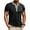 Black, variant on Mens Henley Shirts Short Sleeve Button Basic T-Shirts Summer Vintage T Shirts with Pocket Blue M