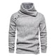 thumbnail image 2 of Suéter de otoño e invierno de punto grueso para hombre, suéter de cuello de pila de color sólido, camisa de fondo para hombre, 2 of 5