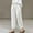 White, variant on ALLLIST Women's Pants Elastic Waist Lounge Pants Plain Yellow Knit Pants Teen Pants