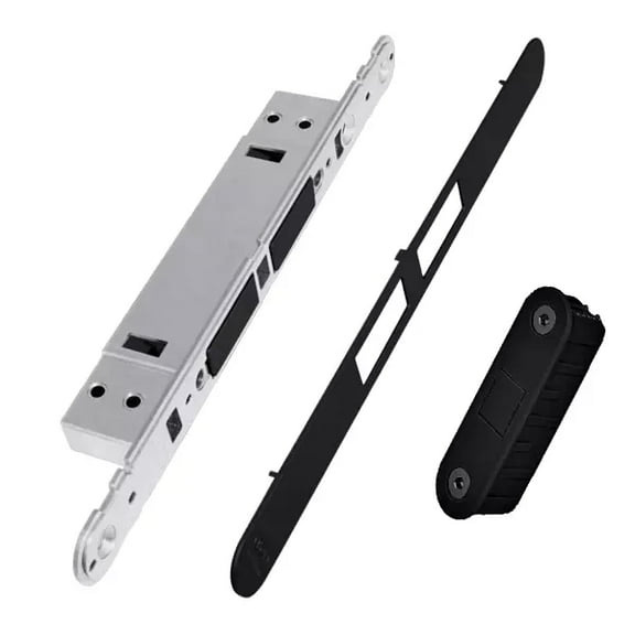 AGB Touch Mortise Silent Magnetic Door Lock, Passage Function for Aluminium Frame, Matte Black