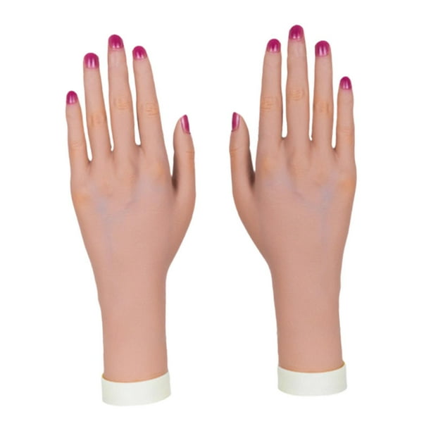 Mano de maniquí para entrenamiento de uñas suave, accesorio fotográfico para joyería, collar piel mano izquierda derecha