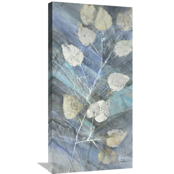 Global Gallery Albena Hristova 'Silver Leaves II' Canvas Wall Art