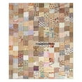 thumbnail image 6 of Vinsan Indian Handmade Silk Patchwork Kantha Quilts Boho Bed Cover Beige Color Queen Size 90 x 108 Inches, 6 of 7