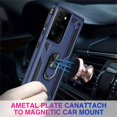 thumbnail image 4 of Samsung Galaxy S21 Ultra 5G Case, Dteck Hybrid Rugged Shockproof Case with 360 Degree Rotation Ring Holder Finger Kickstand for Samsung Galaxy S21 Ultra, Blue, 4 of 5