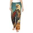 thumbnail image 2 of Lsque Western Desert Cactus Bald Eagle Print Women's Pajama Pants, Lounge Pant - Comfortable Home Wear,Elastic Waistband, Stylish Design-Small, 2 of 9