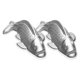 thumbnail image 2 of Fish Shaped Aluminum Cake Mold Set 2pcs Baking Tools for Rice Cakes, Jelly, Chocolate Desserts Non Deforming Food Mold for Party Decoration, 2 of 5