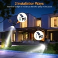 thumbnail image 6 of Teqhome 2Pcs Solar Spotlight Outdoor Dusk To Dawn Light Wall Path Lawn Garden Lamp Waterproof, 6 of 10