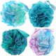 thumbnail image 1 of Esponjas de baño Chuya, 280 g, paquete de 4 esponjas de ducha exfoliantes, 1 of 7