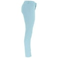 thumbnail image 6 of ZHOGXU New Women's Jeans With Pocket Solid Color High Waist Skinny Fashion Stretch Denim Pants Trousers For Daily Wear,Blue,L, 6 of 7