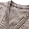 thumbnail image 4 of successthop Wool Sweaters for Men Cardigan Sleeveless Button Up V Neck Tops Winter Layer Look Knitwear with Pockets, 4 of 6