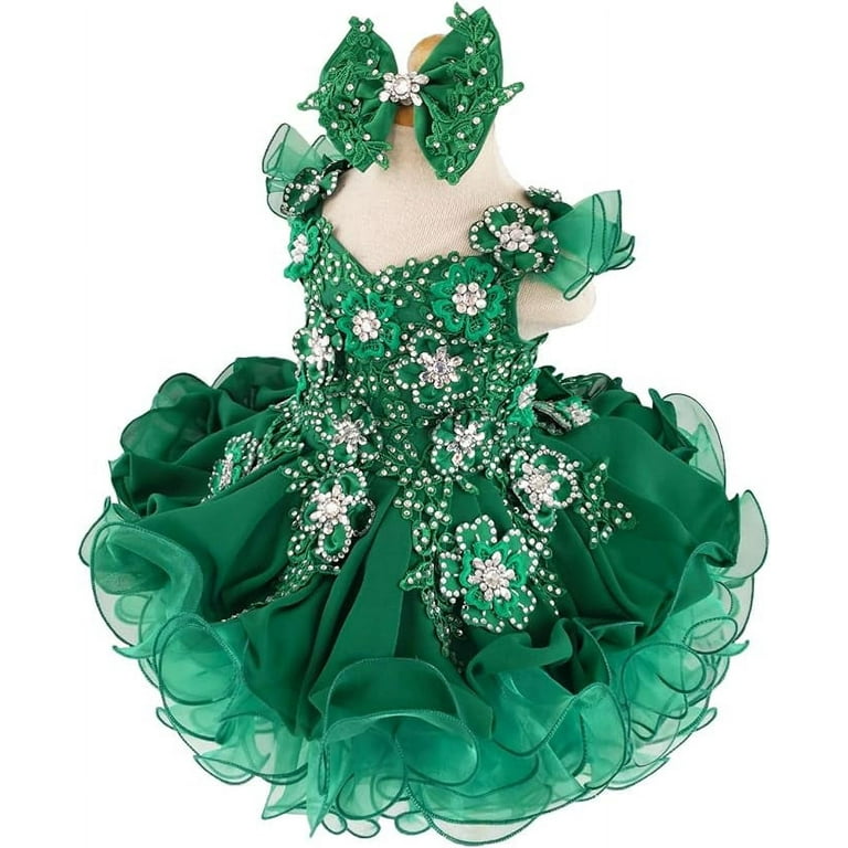 blue dress for baby girl Luxury Blue Girl Dress Beaded Princess Kids Birthday Pageant Gown J200 –  Jill Wish