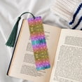 thumbnail image 4 of Kdxio Glitter Rainbow Print Metal Tassel Bookmarks,Perfect Gift for Art Lovers and Bookworms Metal Bookmarks for Women, 4 of 8