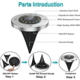 thumbnail image 6 of LINLIN 4 Pack Solar Ground Disk Lights,Waterproof 16LED Bulbs Solar Outdoor in-Groung Patio Landscape Lights for Yard Lawn Pathway Garden Driveway Walkway Step Deck, 6 of 9