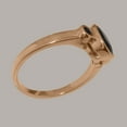 thumbnail image 3 of LBG British Made Traditional Solid 10k Rose Gold Ring with Natural Sapphire Womens Promise Ring - 33 size options - Size 4.25, 3 of 6