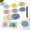 Round Morandi, variant on Heart Morandi 800 Count Transparent Sticky Notes with Marker Pen