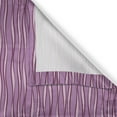 thumbnail image 4 of Ambesonne Geometric Valance Pack of 2, Abstract Wave Lines Art, 54"X12", Pale Purple and Dark Fuchsia, 4 of 5