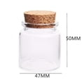 thumbnail image 2 of uds., 50ml, 47mm X 50mm, pequeñas botellas de vidrio con tapones de corcho, pequeños frascos de almacenamiento para especias, recuerdos de boda, 2 of 5