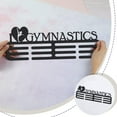 thumbnail image 3 of Gymnastics Medal Holder Exercise Medals Display Wall Mounted Hooks I Love Gymnastics Medal Holder Display Wall Hanging Medal Rack Display Competition Iron Medal Holder for DIY Over 60 Medals, 3 of 6