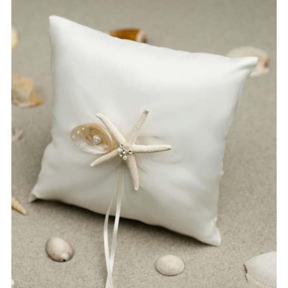 Starfish & Shell Beach Ring Pillow