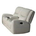 thumbnail image 2 of Gira Manual Recliner Loveseat with Center Console, 79 Inch, Wood, Beige, 2 of 6