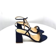Jewel Badgley Mischka Womens Earlene Block Heel Evening Sandal (Size 9)