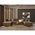 thumbnail image 5 of Bianco Velvet Mocha Double Chaise Sectional, 5 of 5