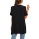 thumbnail image 4 of ICHUANYI Clearance Women Casual Solid Short Sleeve Cardigans Drape Open Front Lightweight Summer High Low Hem Tops With Pocket(Black, L) ICHUANYI WER2023080916042, 4 of 7
