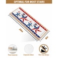thumbnail image 6 of Flag Day Stair Treads Non Slip for Steps Independence Day Pentagram Wood Grain Vintage 7 Pcs Reusable Adhesive Stair Runner Mats for Dogs Elders Carpet Treads Rugs for Staircase 8x30 In, 6 of 7
