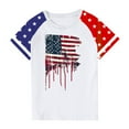 thumbnail image 4 of GERsome American Flag Unisex Kids Short Sleeve Tshirts 4th of July Patriotic Crew Neck Pullover Tops USA Star Stripes Tshirts for Boys Girls, 11-12 Years, 4 of 4
