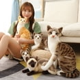 thumbnail image 4 of Orange plush cat stuffed animals toy Cuddly Siamese Doll Simulated Animal Striped Grey Kitten Baby Plushie Peluche kid gift, 4 of 5