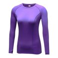 thumbnail image 1 of Sonducket Camiseta con cuello redondo, ropa interior térmica básica, camiseta de manga larga de secado rápido, ropa térmica agradable para la piel, Prendas para la parte del cuerpo Violeta L Sonducket AP013225-08, 1 of 6