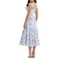 thumbnail image 4 of Gupgi Robe Florale pour Femmes, Robe Midi à Bretelles Spaghetti, Robe d'Été avec Poches, 4 of 9