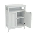 thumbnail image 4 of JERFIT White Freestanding Bathroom Storage Cabinet with Adjustable Shelf and Double Shutter Doors, UV Painted MDF Organizer for Bathroom, Kitchen, or Entryway, 4 of 6