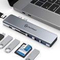 thumbnail image 1 of Adaptador Hub Usb C Macbook - Utechsmart 7 En 2 Macbook Pro/Air Accesorios Adaptador Multipuerto Con Puerto Thunderbolt 3 100W Pd 4K@30Hz 40Gbps 4K Hdmi 3*Usb3.0 Puerto De Datos Lector De Tarjetas Sd, 1 of 5
