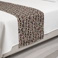 thumbnail image 2 of Sugar Skull Bed Runner, Creepy Head Bones with Paisley Floral Patterns Flowers Day of the Dead Art, Decorative Accent Bedding Scarf for Hotels Homes and Guestrooms, Twin, Cream Green Red, by Ambesonne, 2 of 2